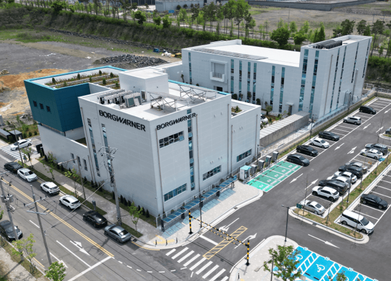 Aerial view of building