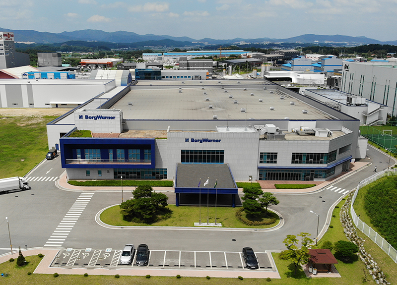Aerial view of BorgWarner Jincheon, South Korea location