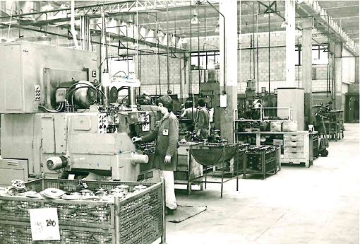 Vintage photo of production plant