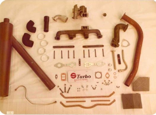 Old turbocharger kit parts