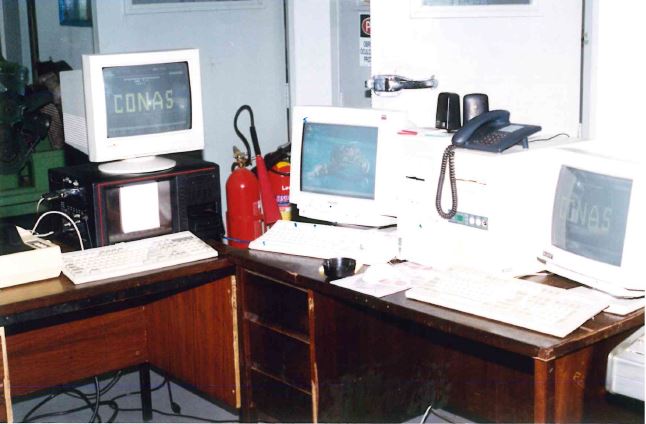 Computers on a desk