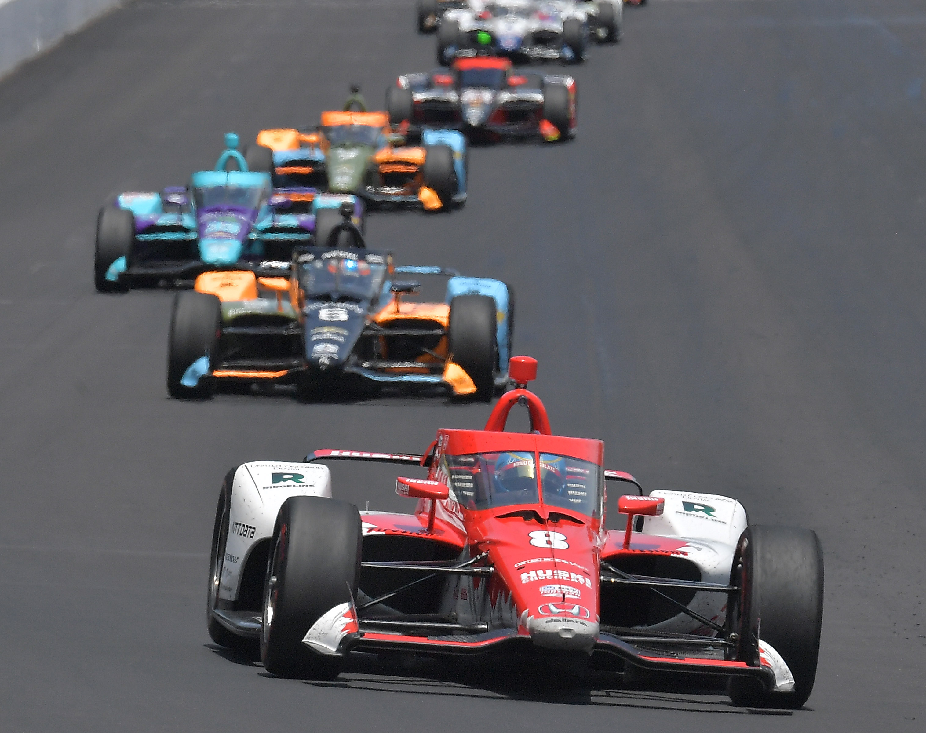 Race cars on track