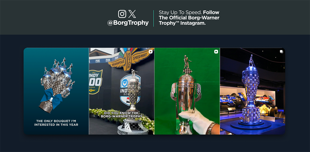 BorgWarner Trophy Social Media Display Borg-Warner Trophy Instagram Feed