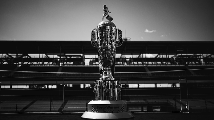Borg-Warner Trophy in black and white