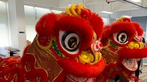 Large lion props for lion dance performance