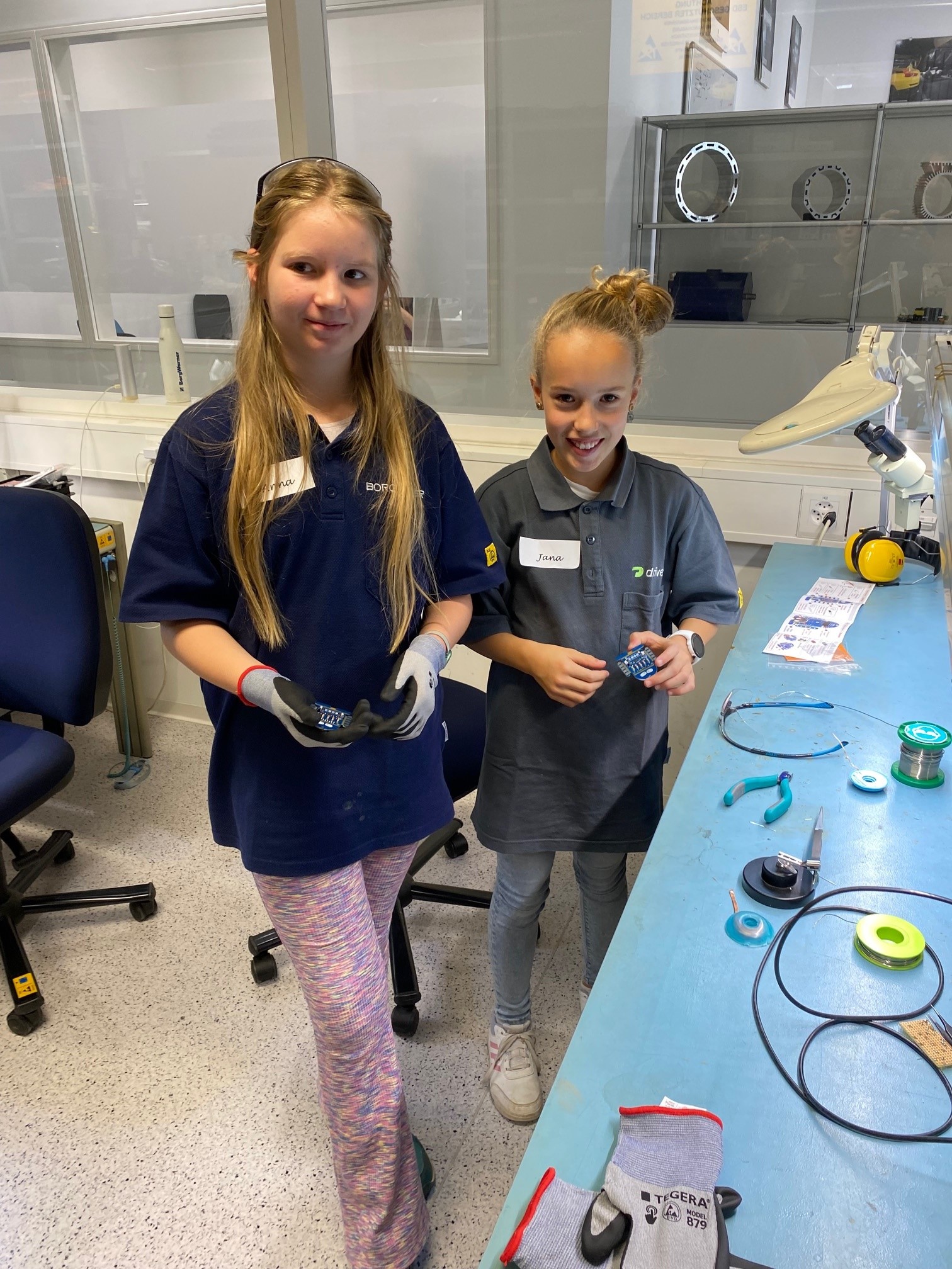 Children with electronics